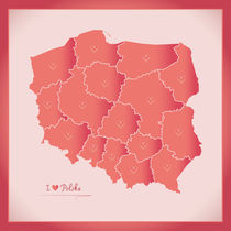 Poland Map Artwork von Ingo Menhard