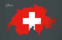 Switzerland Map Artwork Special Edition von Ingo Menhard