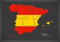 Spain Map Artwork von Ingo Menhard
