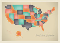 USA Map Artwork von Ingo Menhard