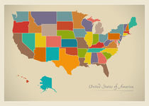 USA Map Artwork by Ingo Menhard