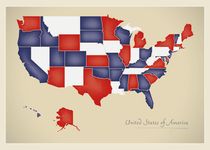 USA Map Artwork by Ingo Menhard