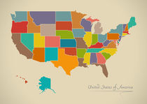USA Map Artwork von Ingo Menhard