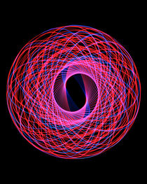 Lichtkreis59 in rot und blau als vollformat von Gerhard Bumann