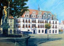 Naumburg - Rathaus mit Wenzelsbrunnen von Doris Seifert