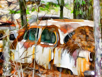 A rusty abandoned Car by lanjee chee