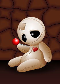 Voodoo Doll Cartoon in Love   by bluedarkart-lem