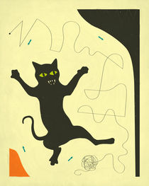 Black Cat With String von jazzberryblue