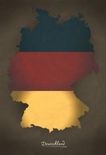Germany Modern Map Artwork Design  by Ingo Menhard