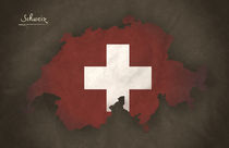 Switzerland Modern Map Artwork Design von Ingo Menhard