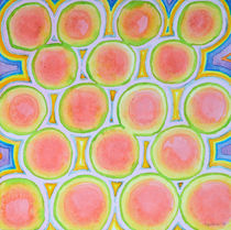 Soft Watermelon Circles  by Heidi  Capitaine