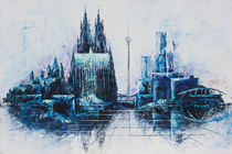 Köln in blau by Renate Berghaus