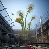 Industry growing dandelions by Konstantin Petrov