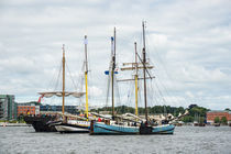 Segelschiffe auf der Warnow während der Hanse Sail von Rico Ködder
