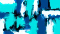 blue black and dark blue painting abstract with white background by timla