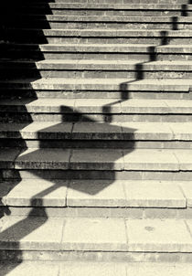 Concrete Steps Abstract Monochrome Poster Print by John Williams