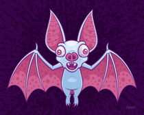 Albino Vampire Bat by John Schwegel