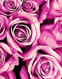 drawing and painting pink roses texture background von timla