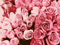 painting fresh pink roses texture background von timla