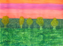 Trees, Green and Evening Sky von Heidi  Capitaine