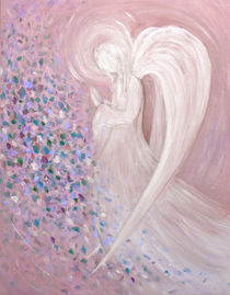 Engelmalerei - Engel pastel pink von Chris Berger