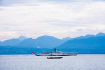 Ferris and fishermen racing across the Geneva Lake by Jessy Libik