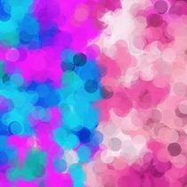 pink and blue painting circle abstract background by timla