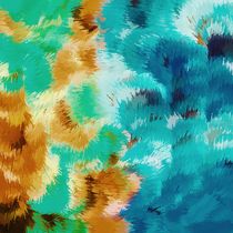green blue and brown painting abstract background by timla