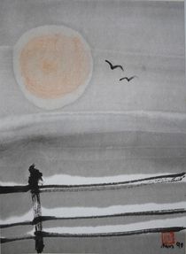 Winter, sumi-e by Marianne Marx-Bleil