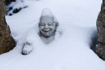 Smiling Buddha in Snow by Steven Ralser