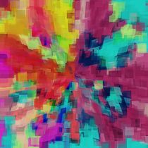 pink red orange yellow blue and green square pattern abstract background by timla