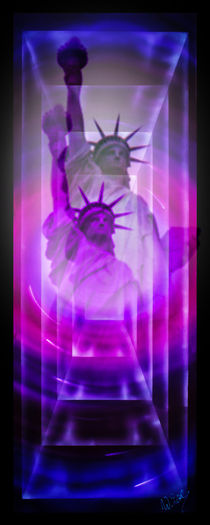 Statue of Liberty Freiheitsstatue New York abstract 2 von Walter Zettl