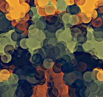 yellow green and brown circle pattern abstract background by timla