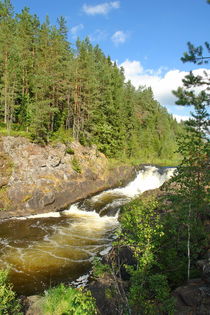 Flat falls on the river Kivach, Kareliya von Kirill Serkov