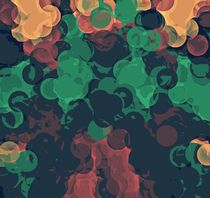 green brown orange and black circle abstract background by timla