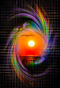 Sonnenuntergang - Abstrakt by Walter Zettl