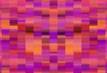 orange pink and purple plaid pattern abstract  von timla