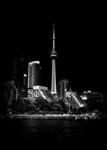 CN Tower From Bathurst Quay Toronto Canada by Brian Carson