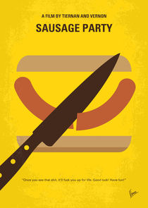 No704 My Sausage Party minimal movie poster von chungkong