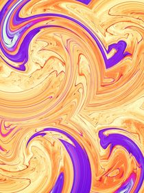 orange and purple spiral painting abstract background by timla