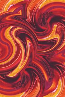 yellow red and brown spiral painting abstract background by timla