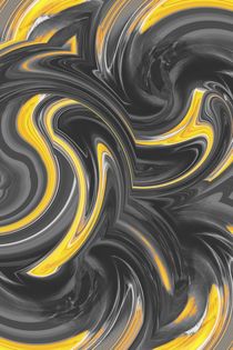 yellow and black spiral painting abstract background by timla