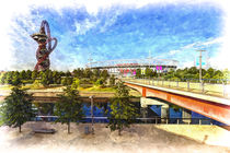 West Ham Olympic Stadium And The Arcelormittal Orbit Art by David Pyatt