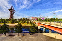 West Ham Olympic Stadium And The Arcelormittal Orbit Art by David Pyatt