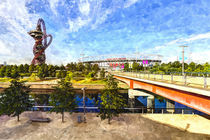 West Ham Olympic Stadium And The Arcelormittal Orbit Art von David Pyatt