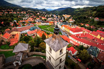 Kremnica St. Catherine church view on square, Slovakia by Zoltan Duray