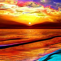 irish Sea at Sunset von John Wain