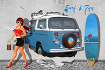 Back to the 60s mit Oldtimer und Pin Up Girl by Monika Juengling