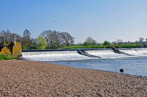 Weir on the River Dove near Tutbury by Rod Johnson