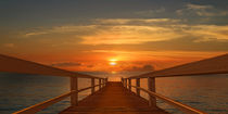 Der Bootssteg zum Sonnenuntergang by Monika Juengling